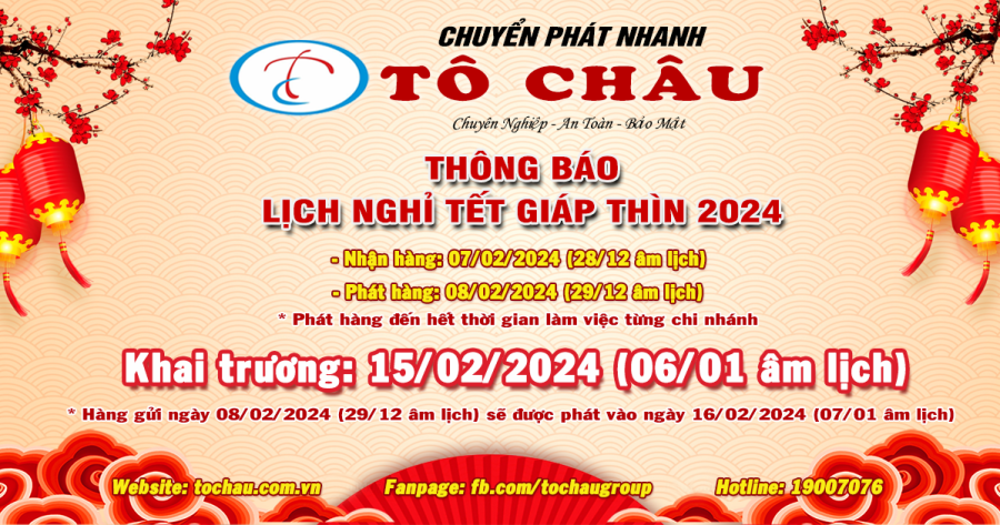 to chau thong bao lich nghi tet 2024